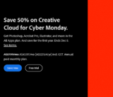 Adobe’s Cyber Monday Deal – Save 50% On Creative Cloud!